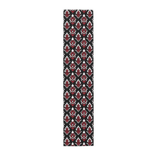 Table Runner | Red & Black | Ikat
