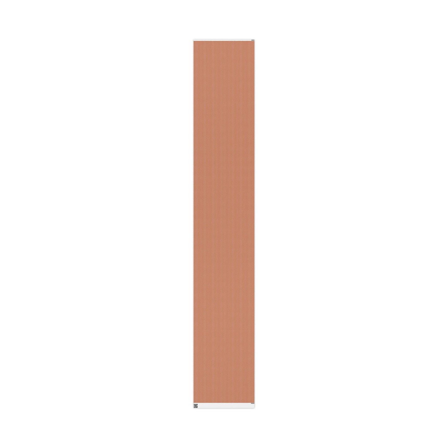 Gift Wrap | Dark Orange & White | Herringbone