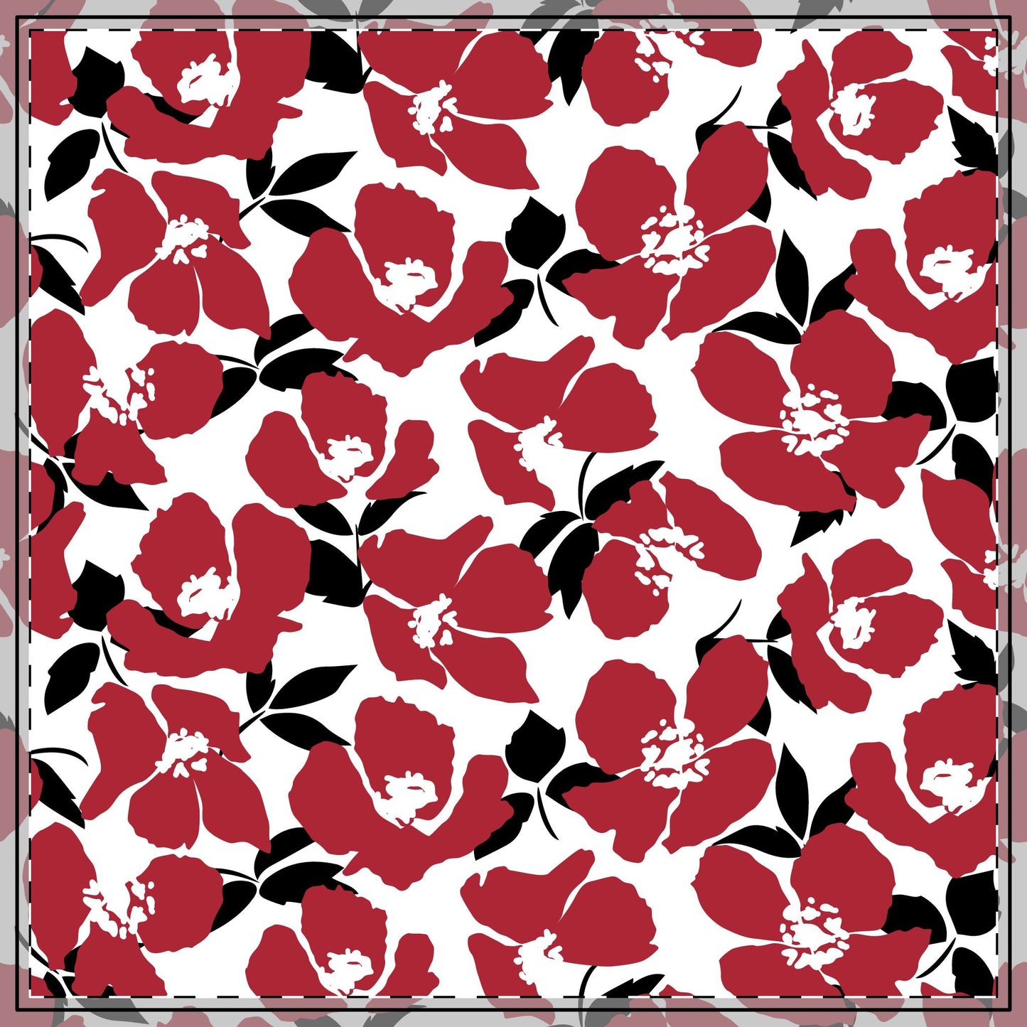 Tablecloth | Red & Black | Poppy