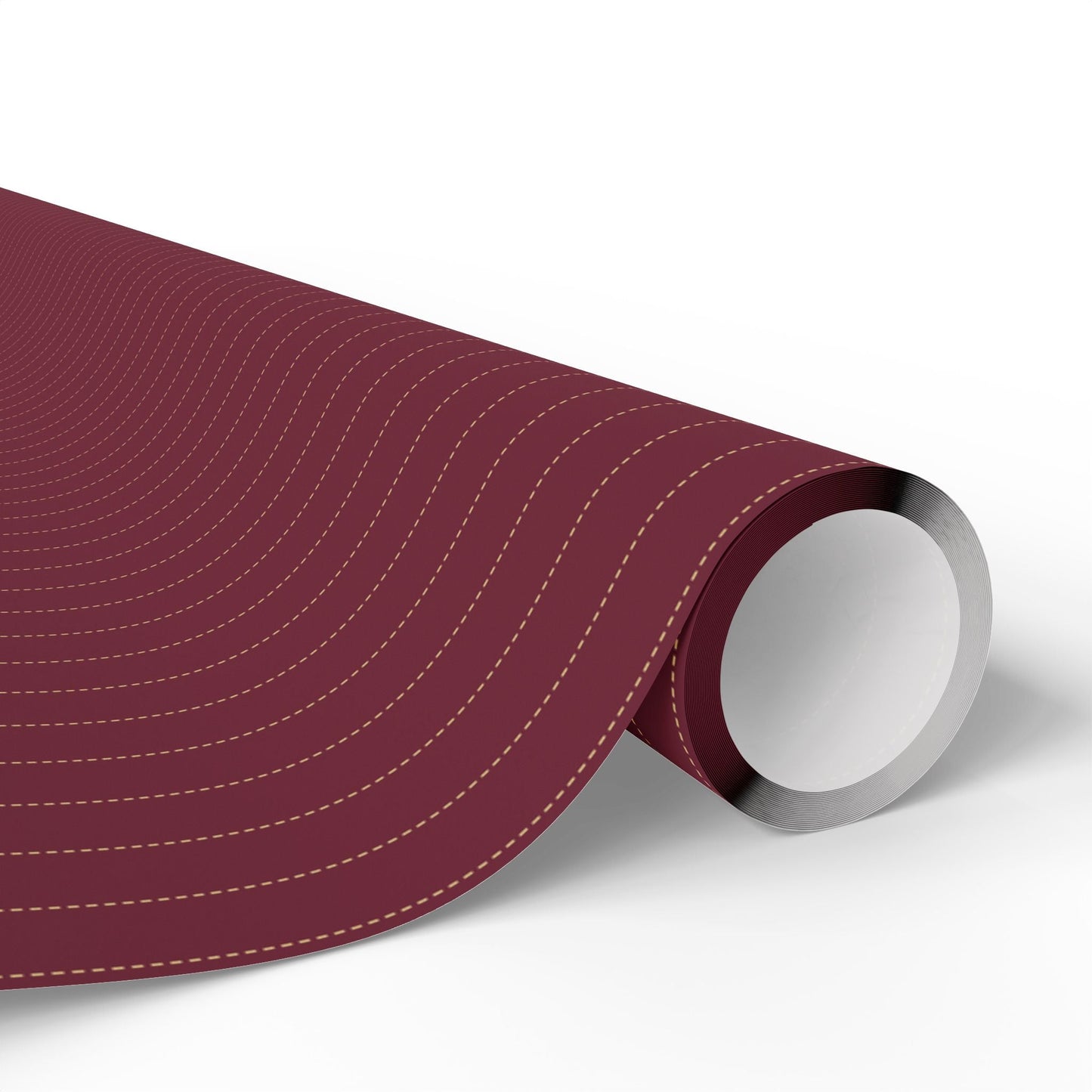 Gift Wrap | Maroon & Gold | Pinstripe