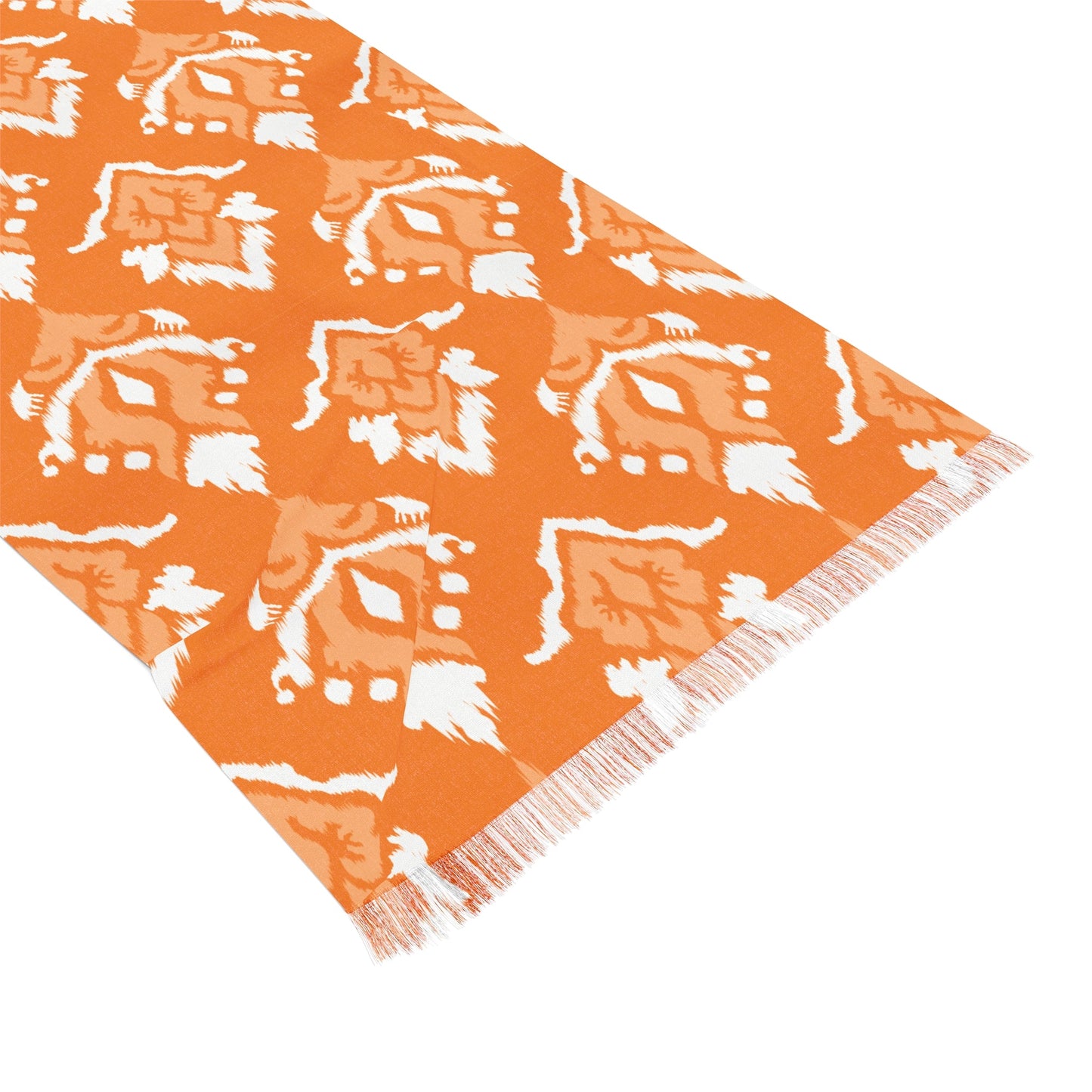 Scarf | Orange & White | Ikat
