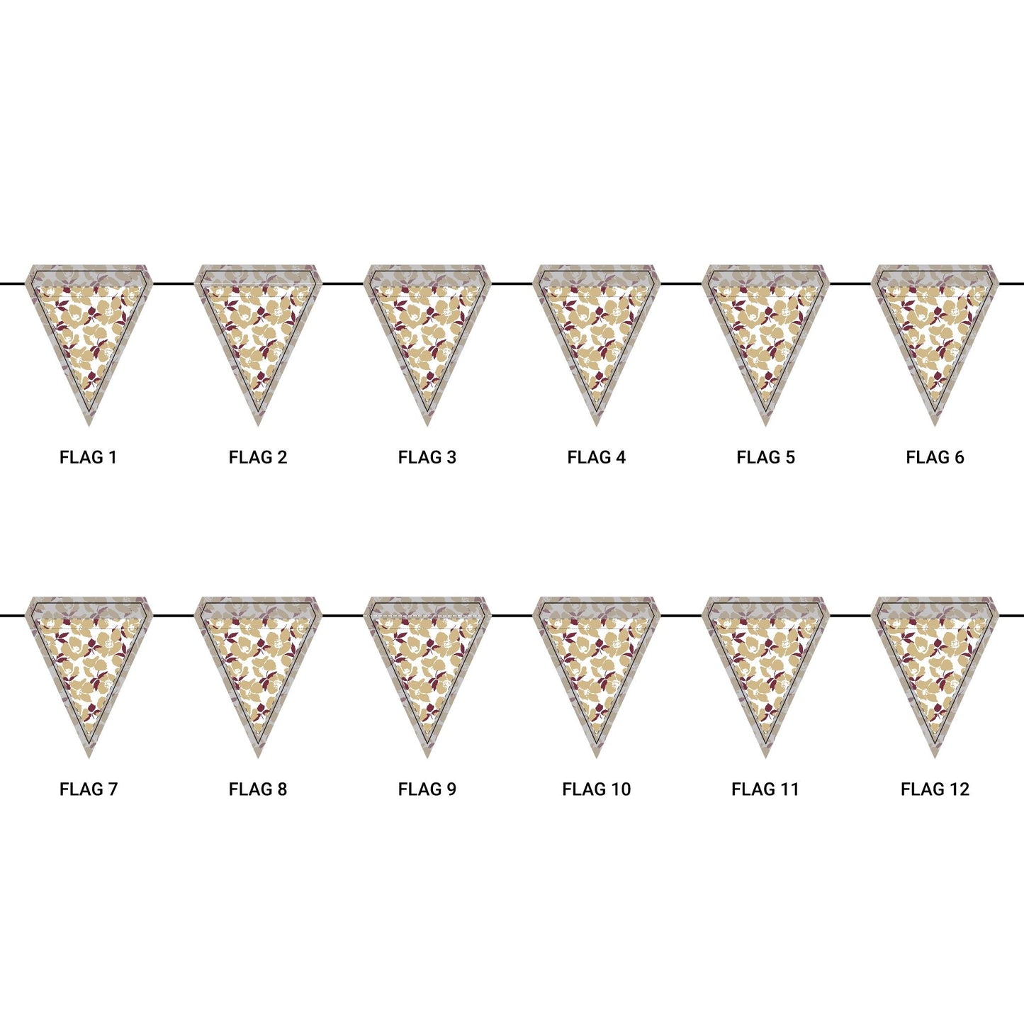 Flag Garland | Maroon & Gold | Poppy