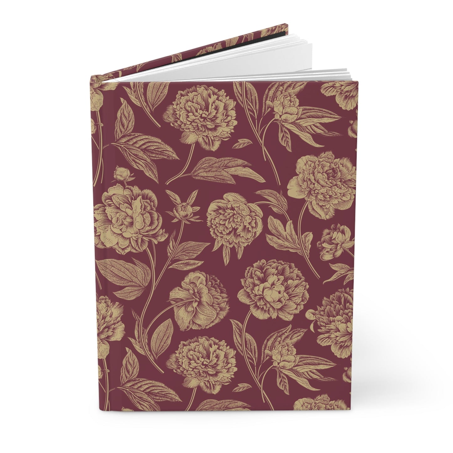 Journal | Maroon & Gold | Peony