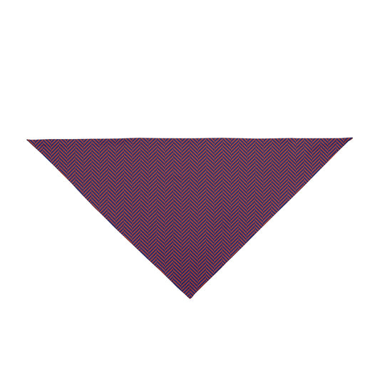 Pet Bandana | Bright Blue & Orange | Herringbone