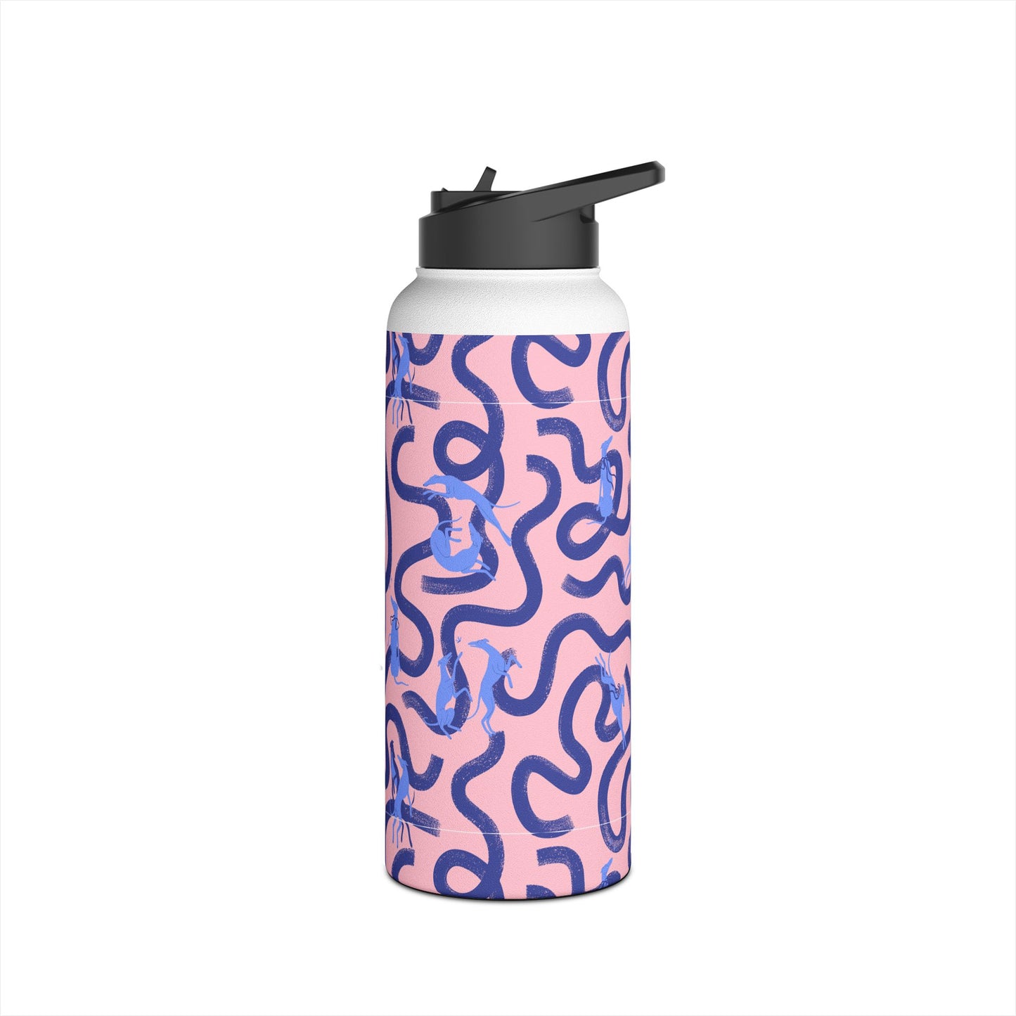 Insulated Water Bottle | Greyhounds | Pink Ribbon