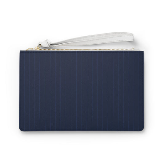 Clutch Bag | Navy & White | Pinstripe