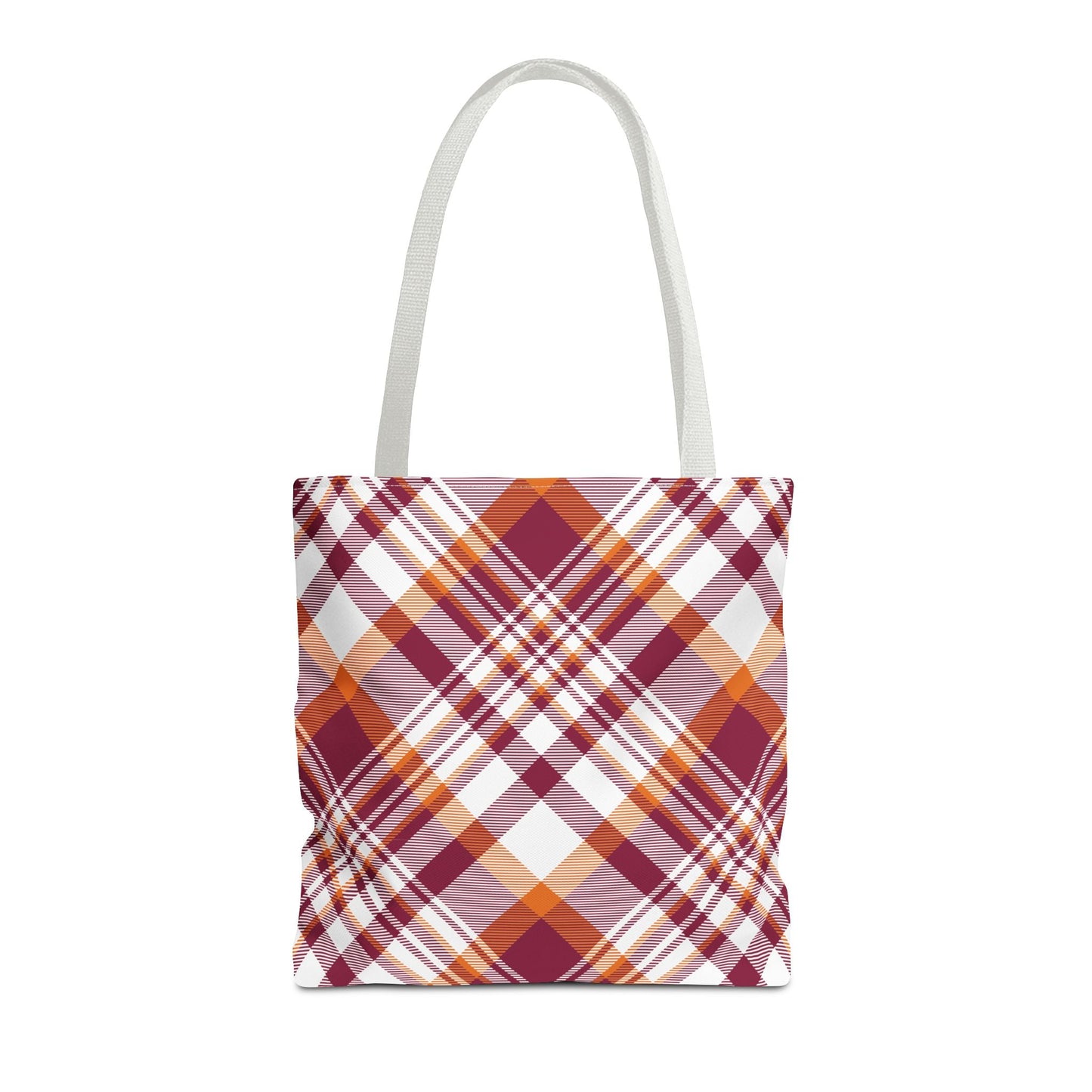 Tote Bags | Maroon & Orange | Tartan