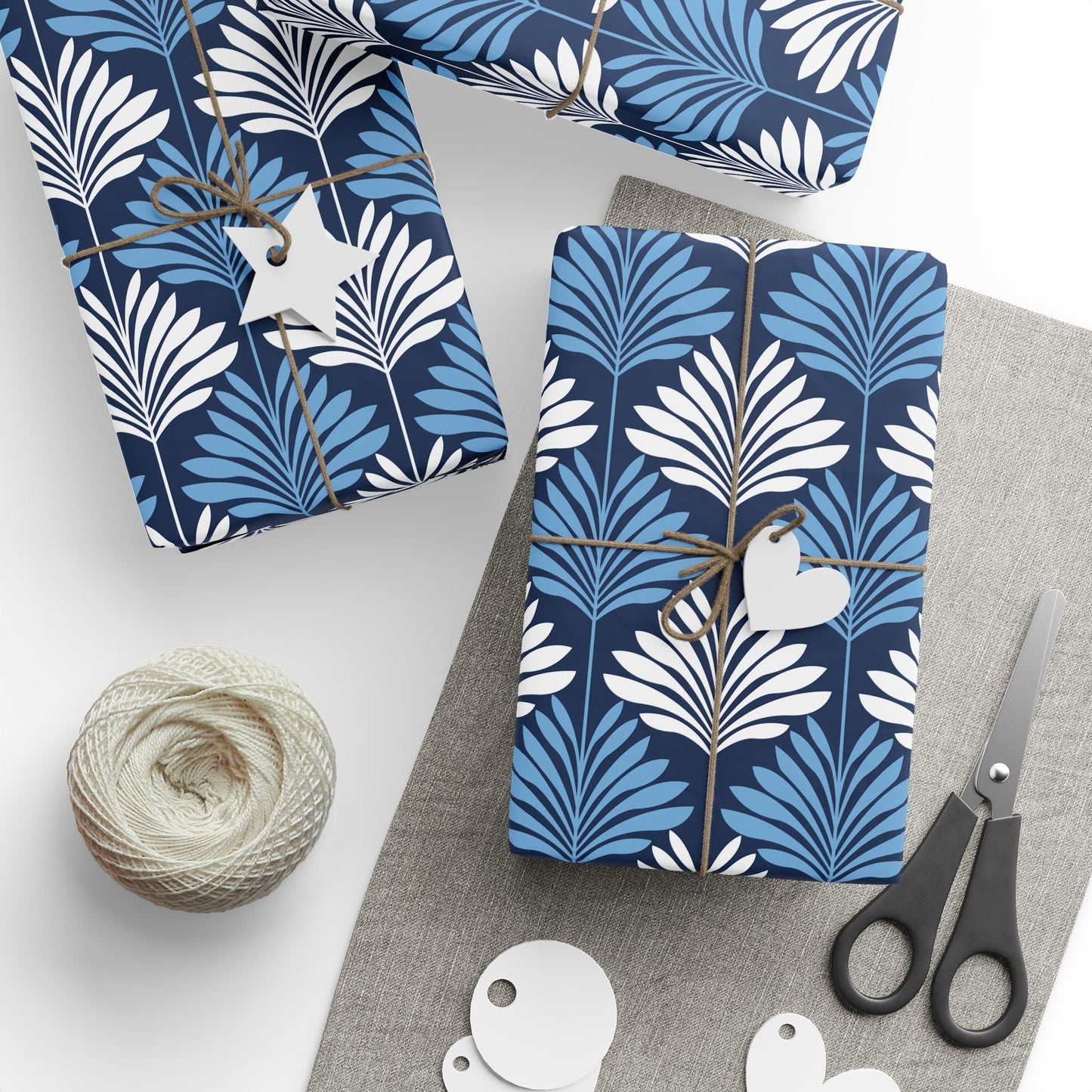 Gift Wrap | Light Blue & White | Deco