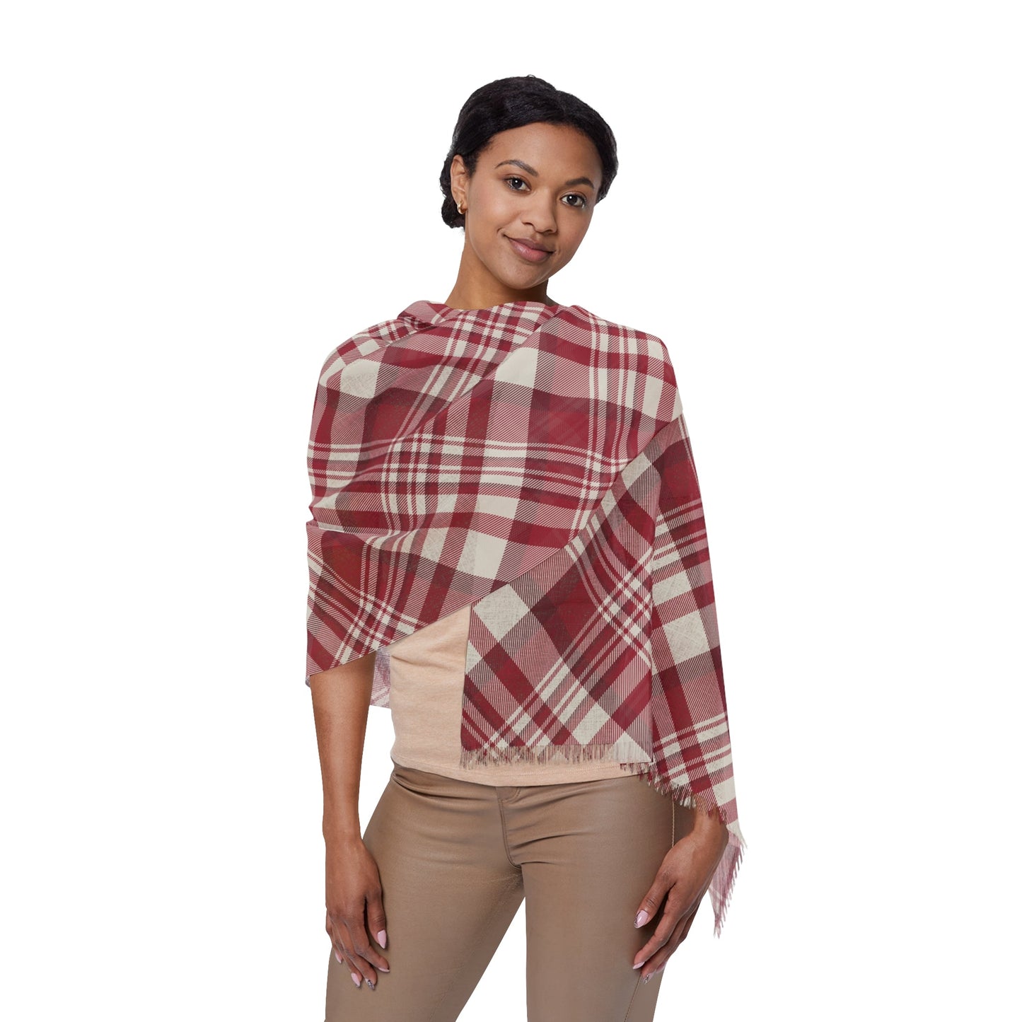 Scarf | Maroon & White | Tartan