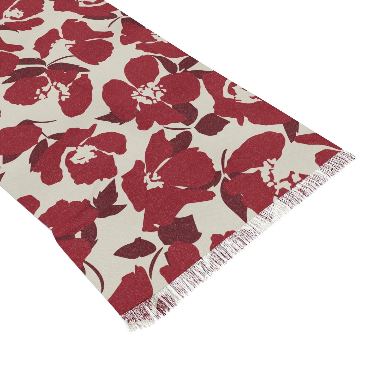 Scarf | Maroon & White | Poppy