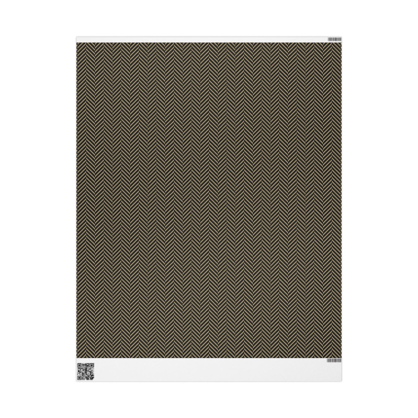 Gift Wrap | Black & Gold | Herringbone
