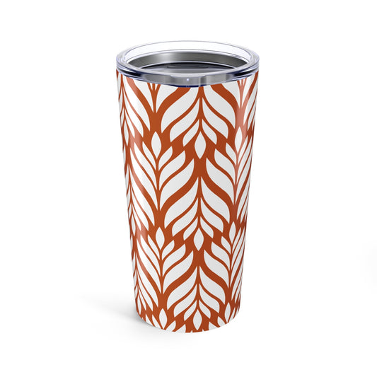 Tumbler | Dark Orange & White | Palm