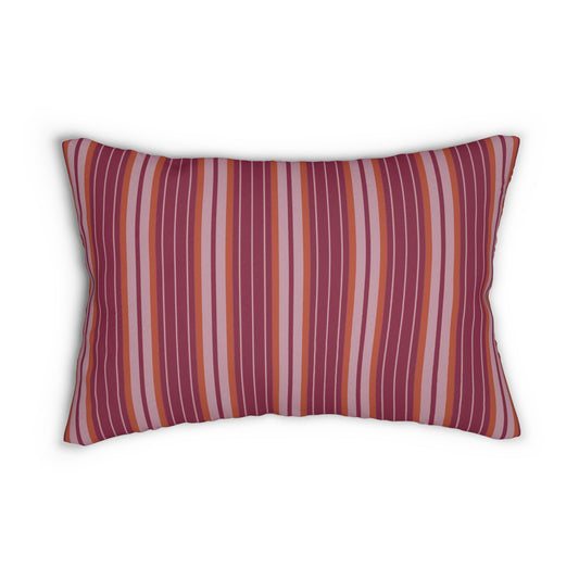Pillow | Maroon & Orange | Stripe
