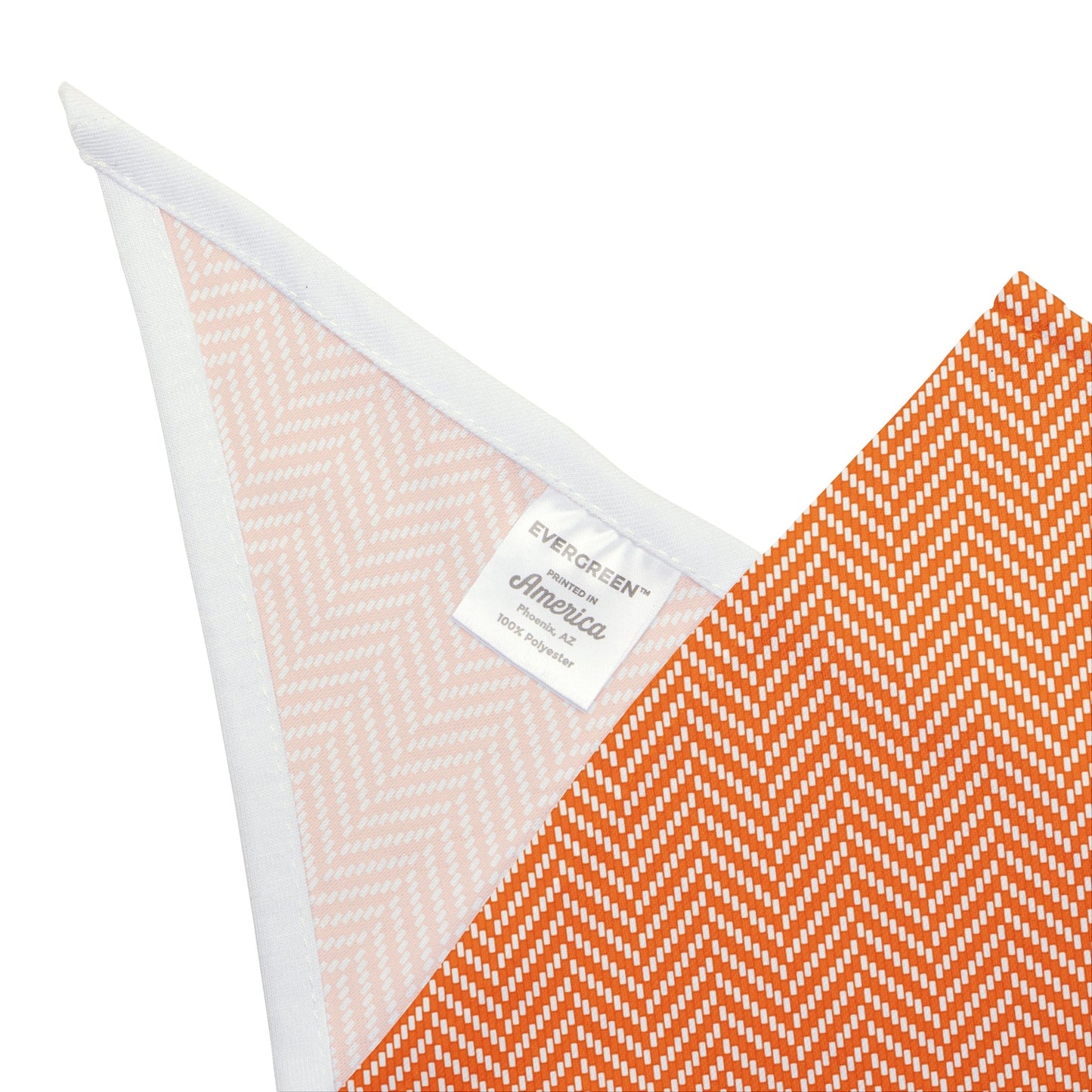 Pet Bandana | Orange & White | Herringbone