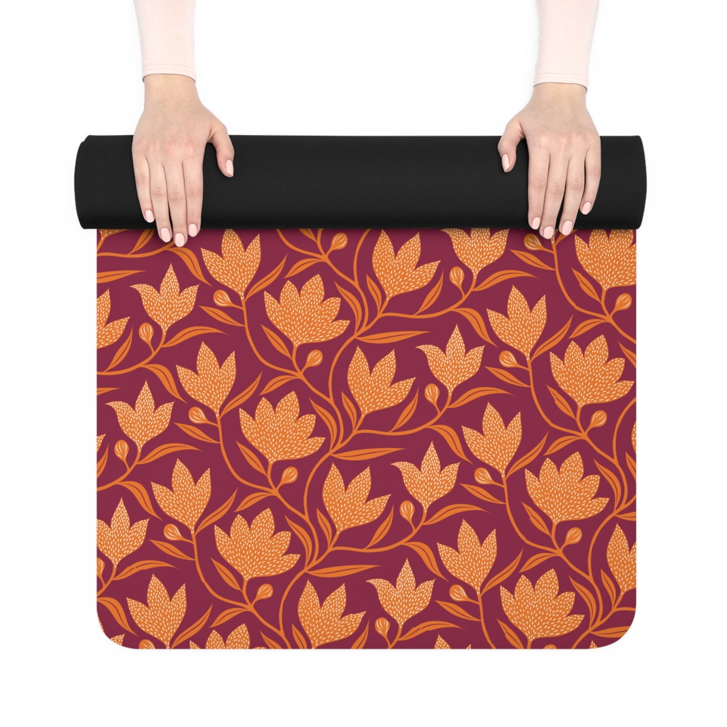 Yoga Mat | Maroon & Orange | Magnolia