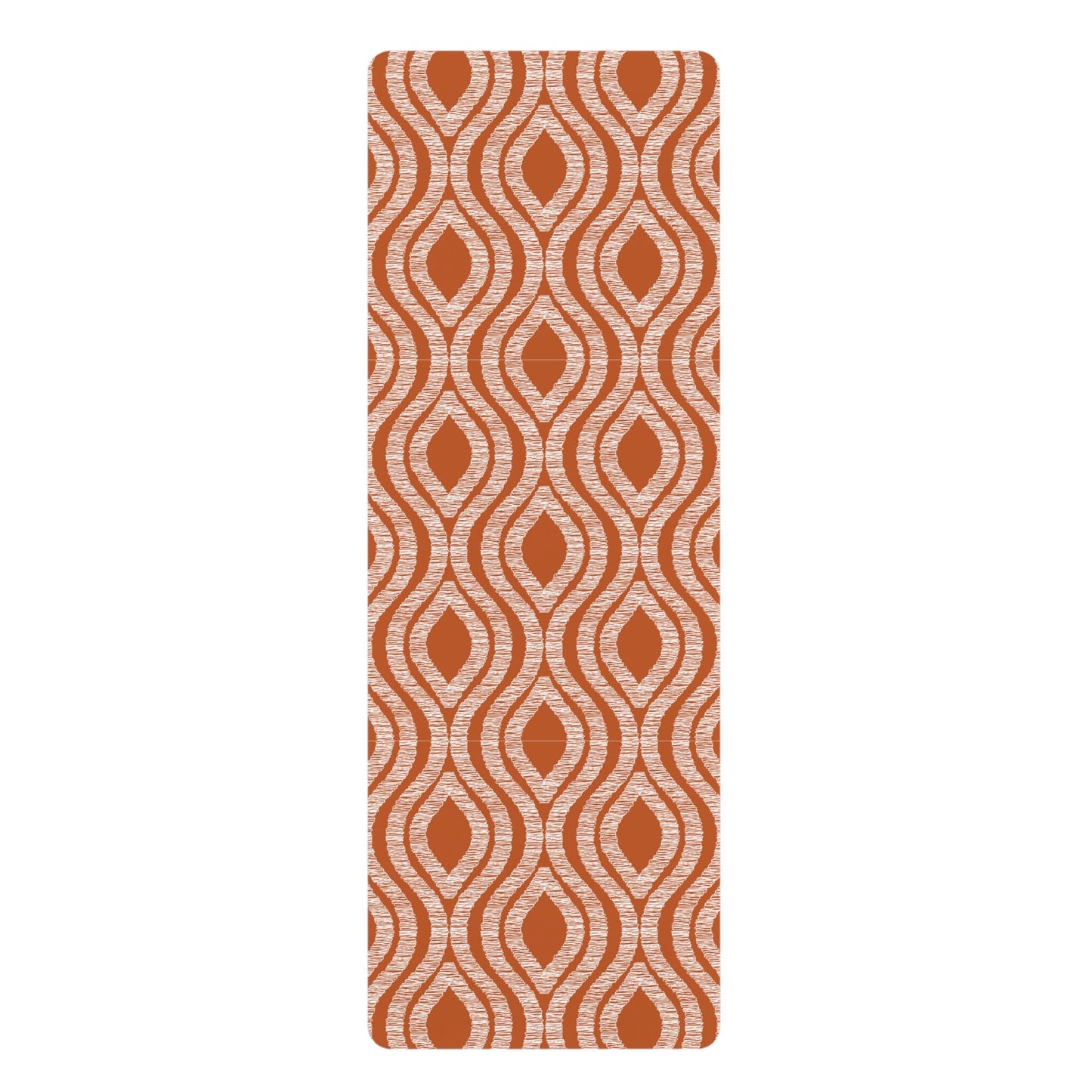 Yoga Mat | Dark Orange & White | Ogee