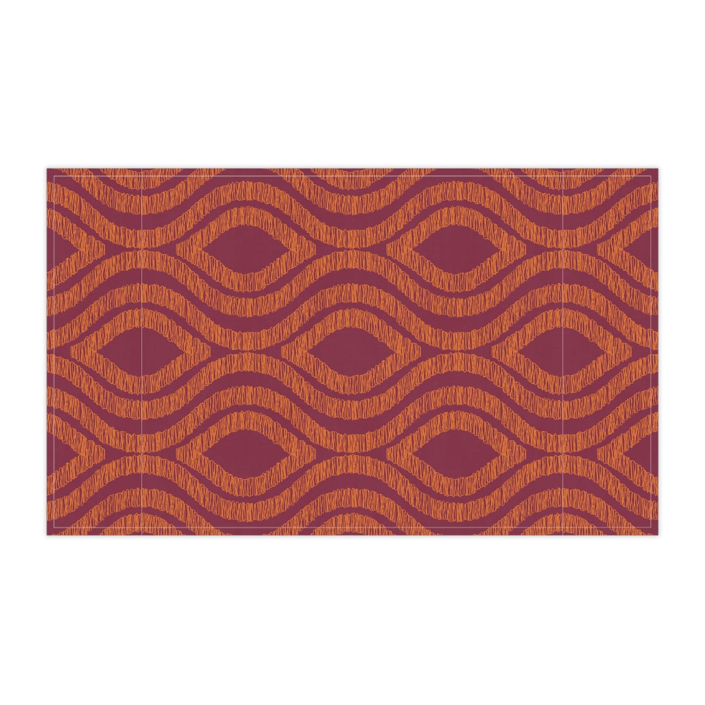 Tea Towels | Maroon & Orange | Ogee