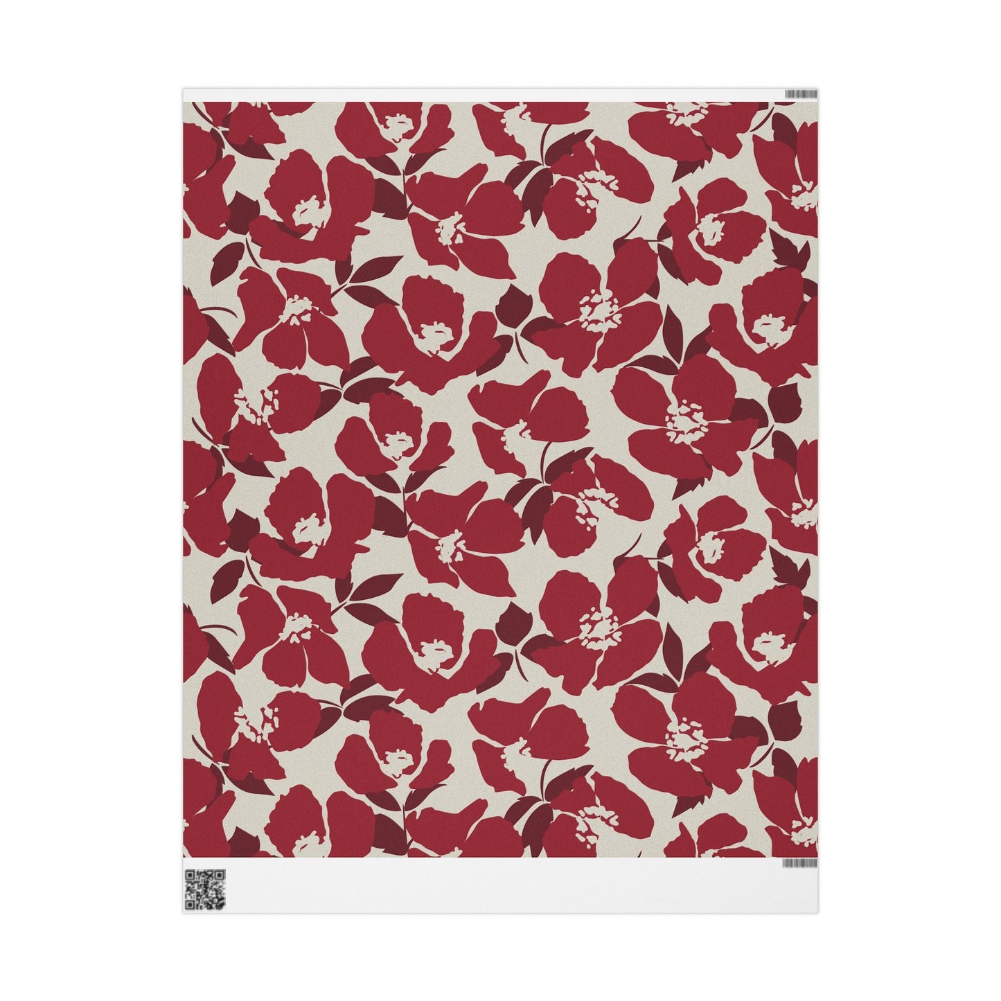Gift Wrap | Maroon & White | Poppy