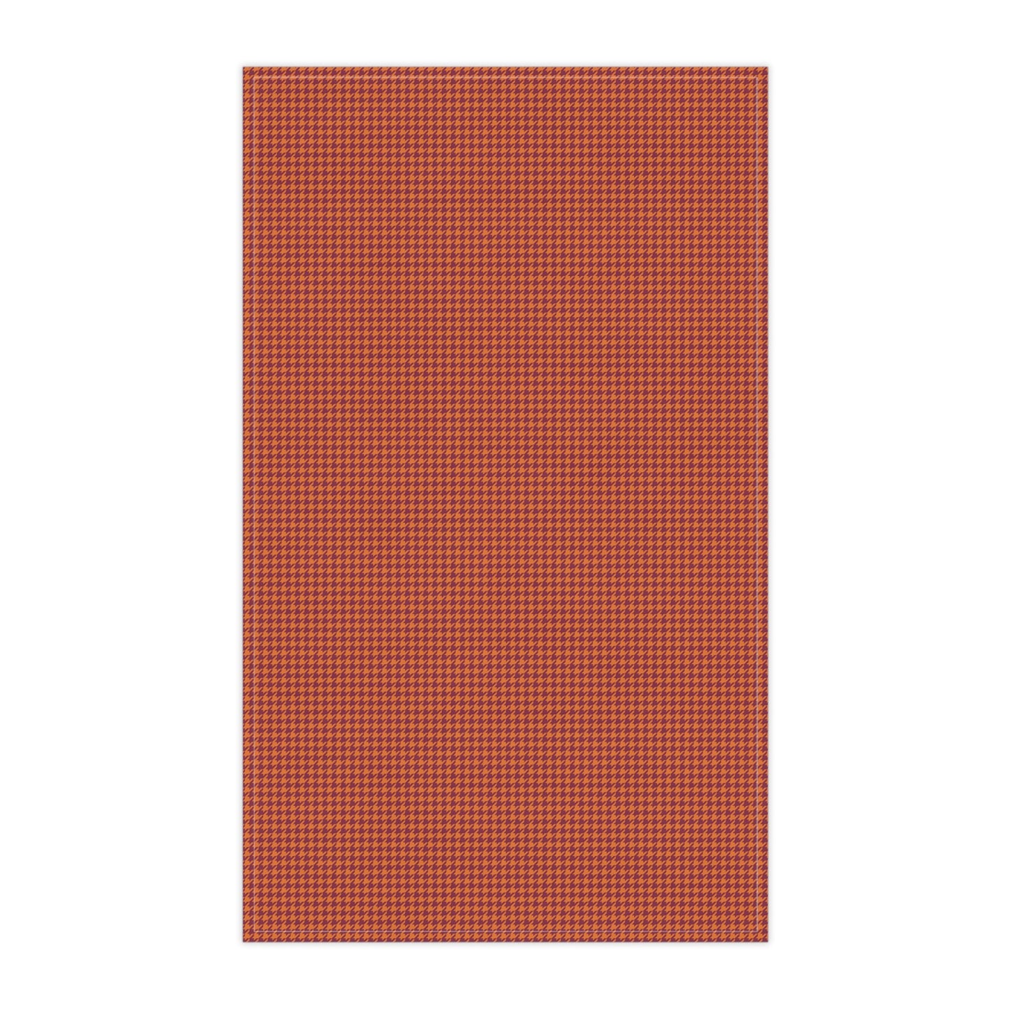 Tea Towels | Maroon & Orange | Houndstooth