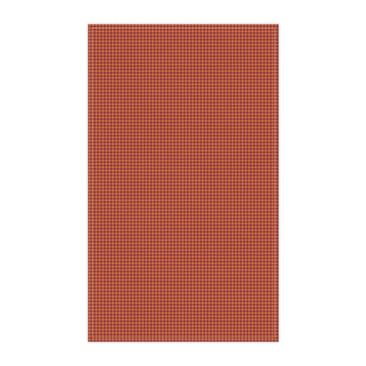 Tea Towels | Maroon & Orange | Houndstooth