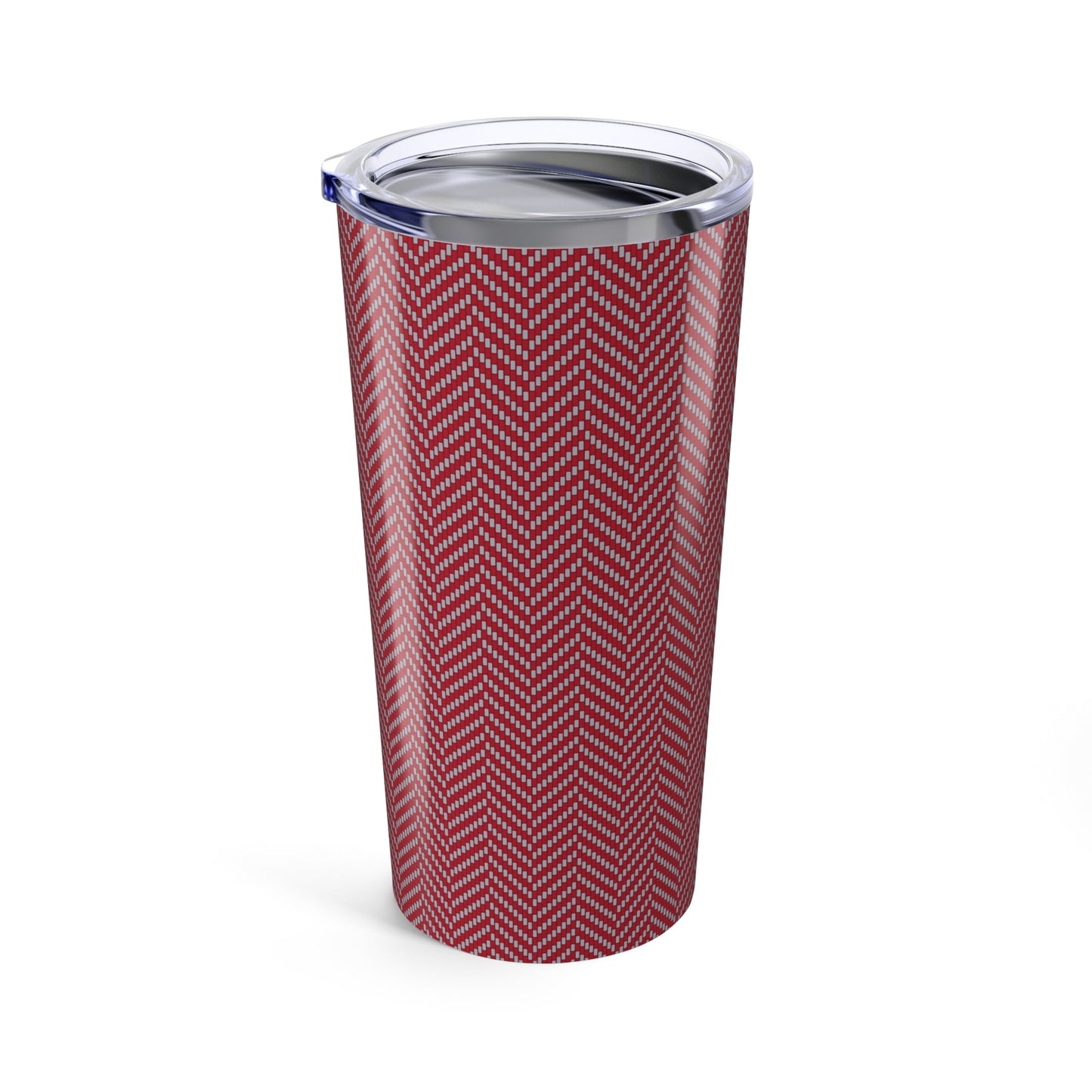 Tumbler | Red & Gray | Herringbone