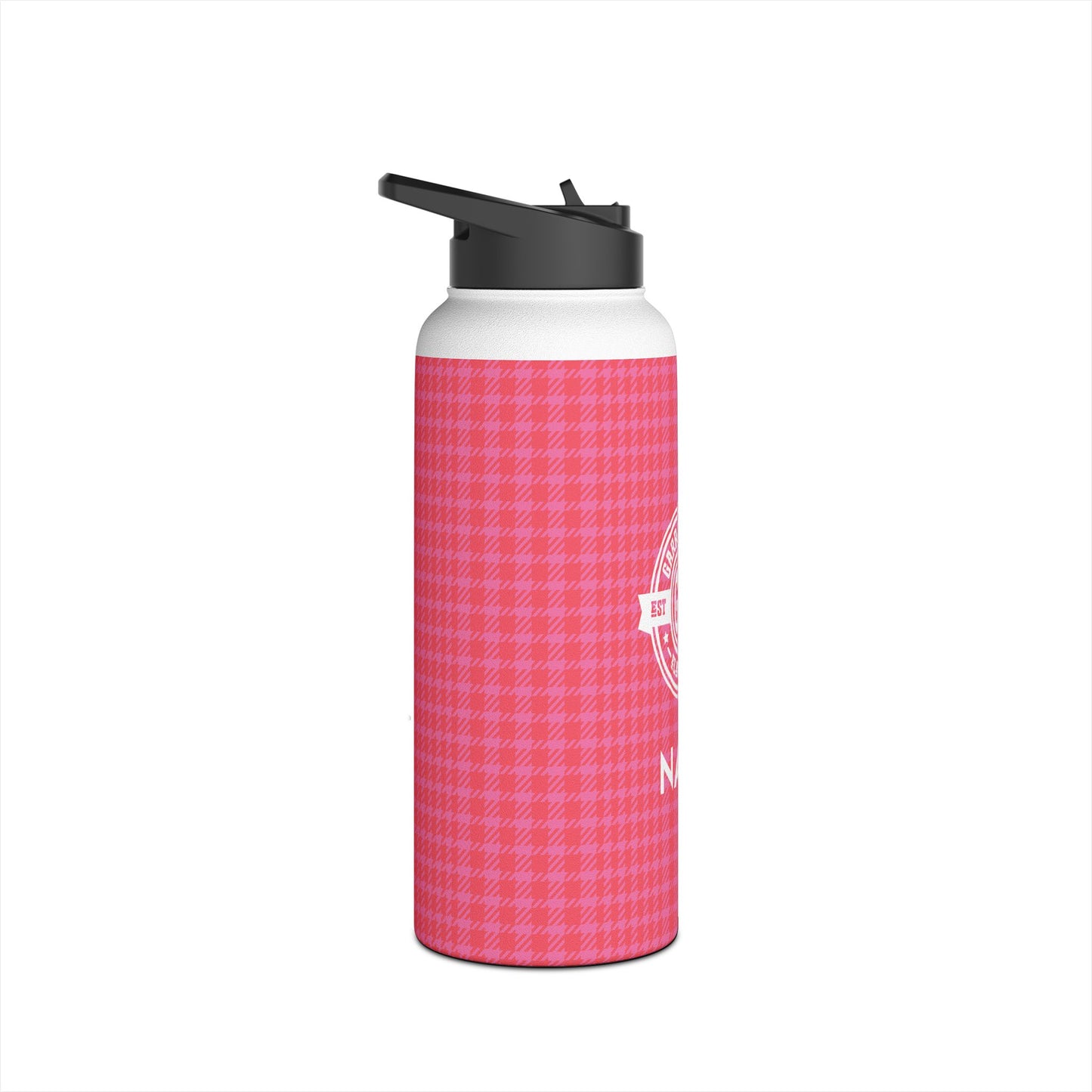 Insulated Water Bottle | Greyhounds | Pink Tartan