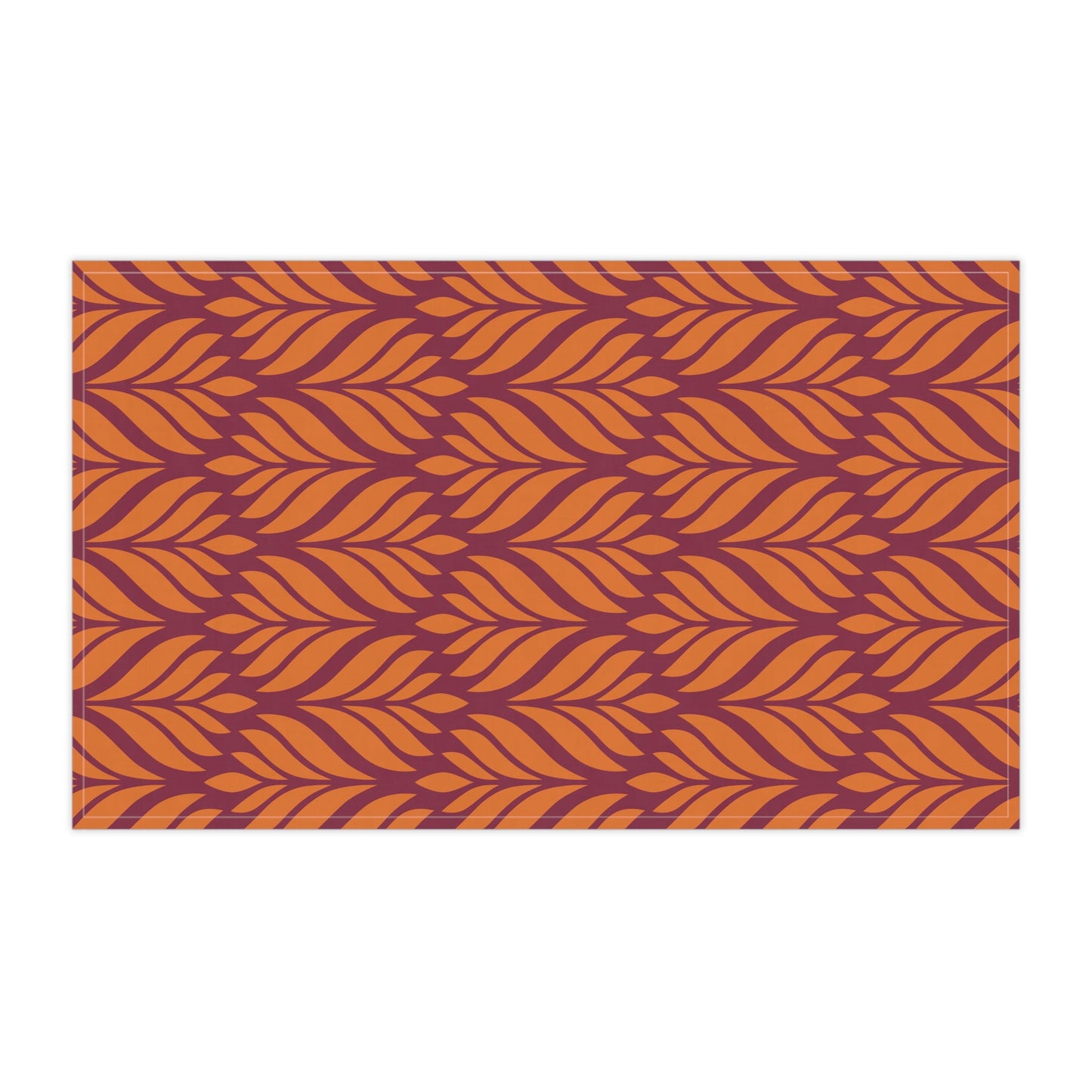 Tea Towels | Maroon & Orange | Palm