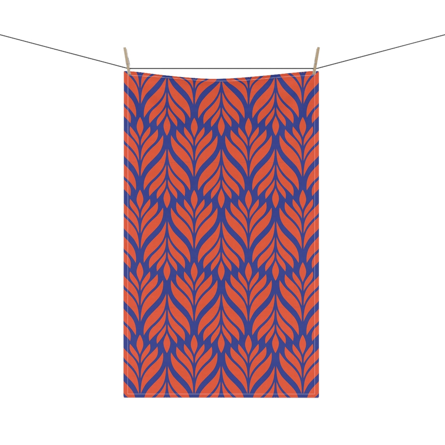 Tea Towel | Bright Blue & Orange | Palm