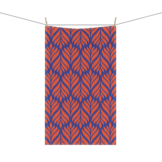 Tea Towel | Bright Blue & Orange | Palm