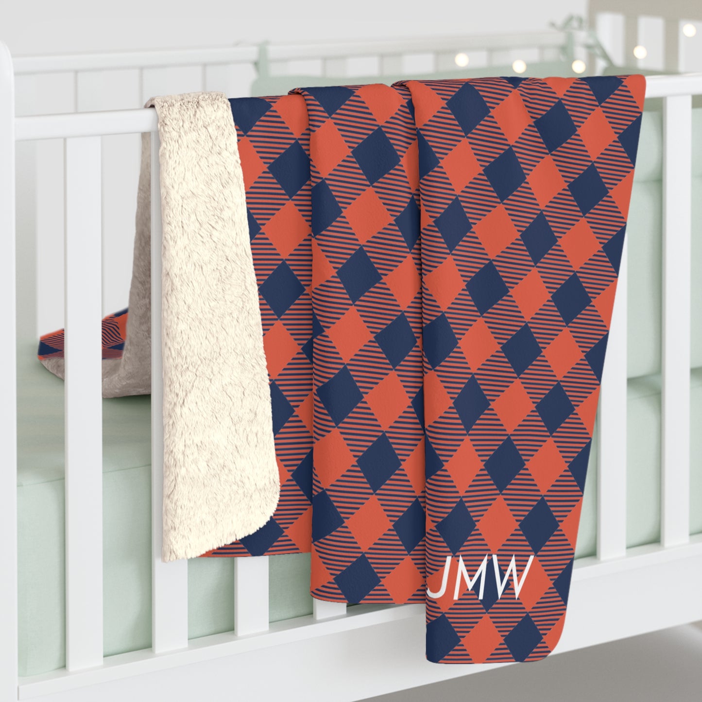 Sherpa Fleece Blanket- Personalized | Charlottesville, Virginia | Gingham