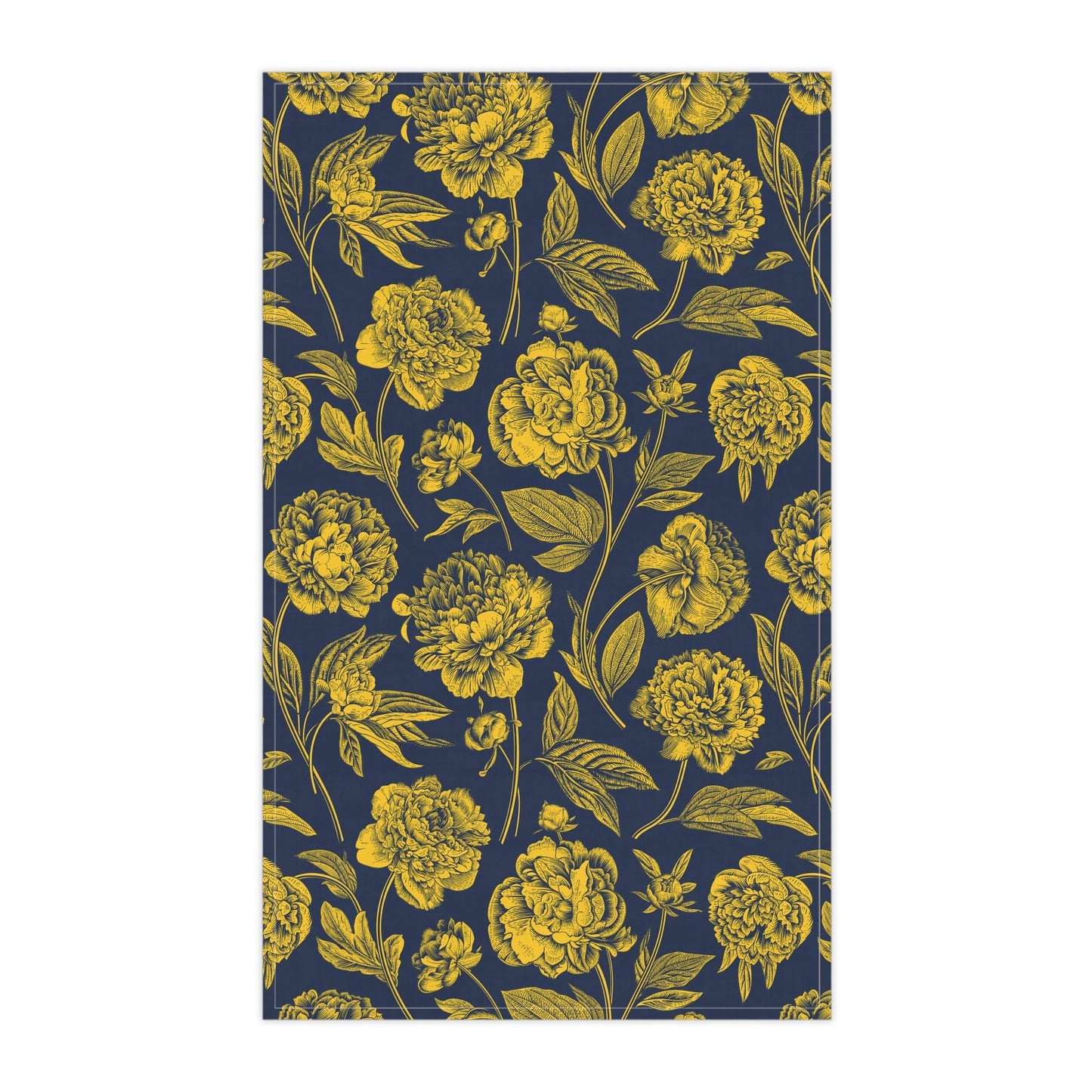 Tea Towels | Yellow & Blue | Peony