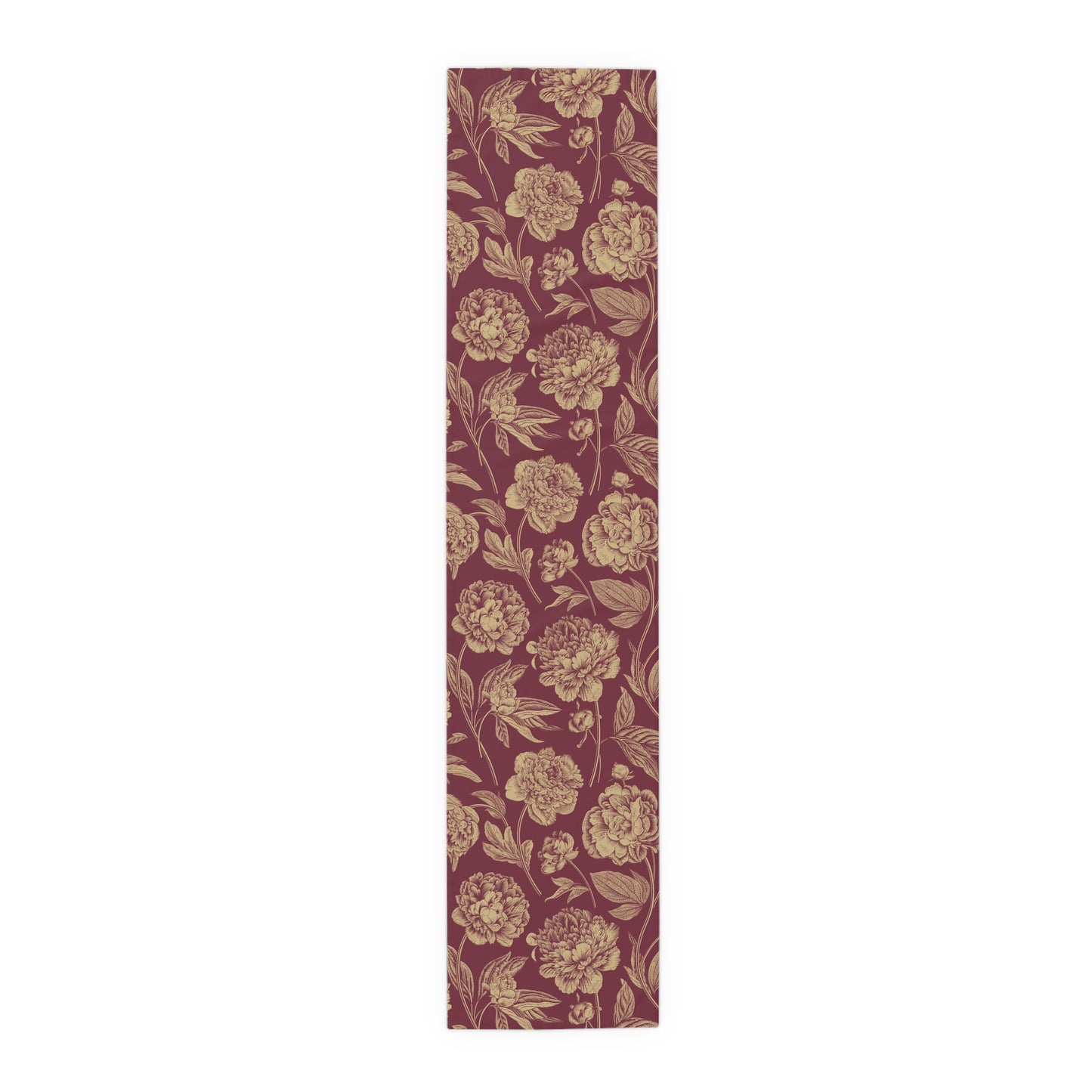 Table Runner | Maroon & Gold | Peony