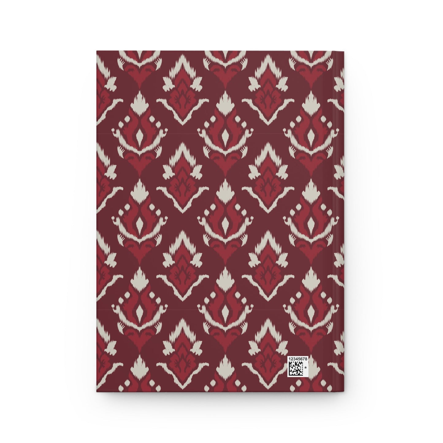 Hardcover Journal | Maroon & White | Ikat
