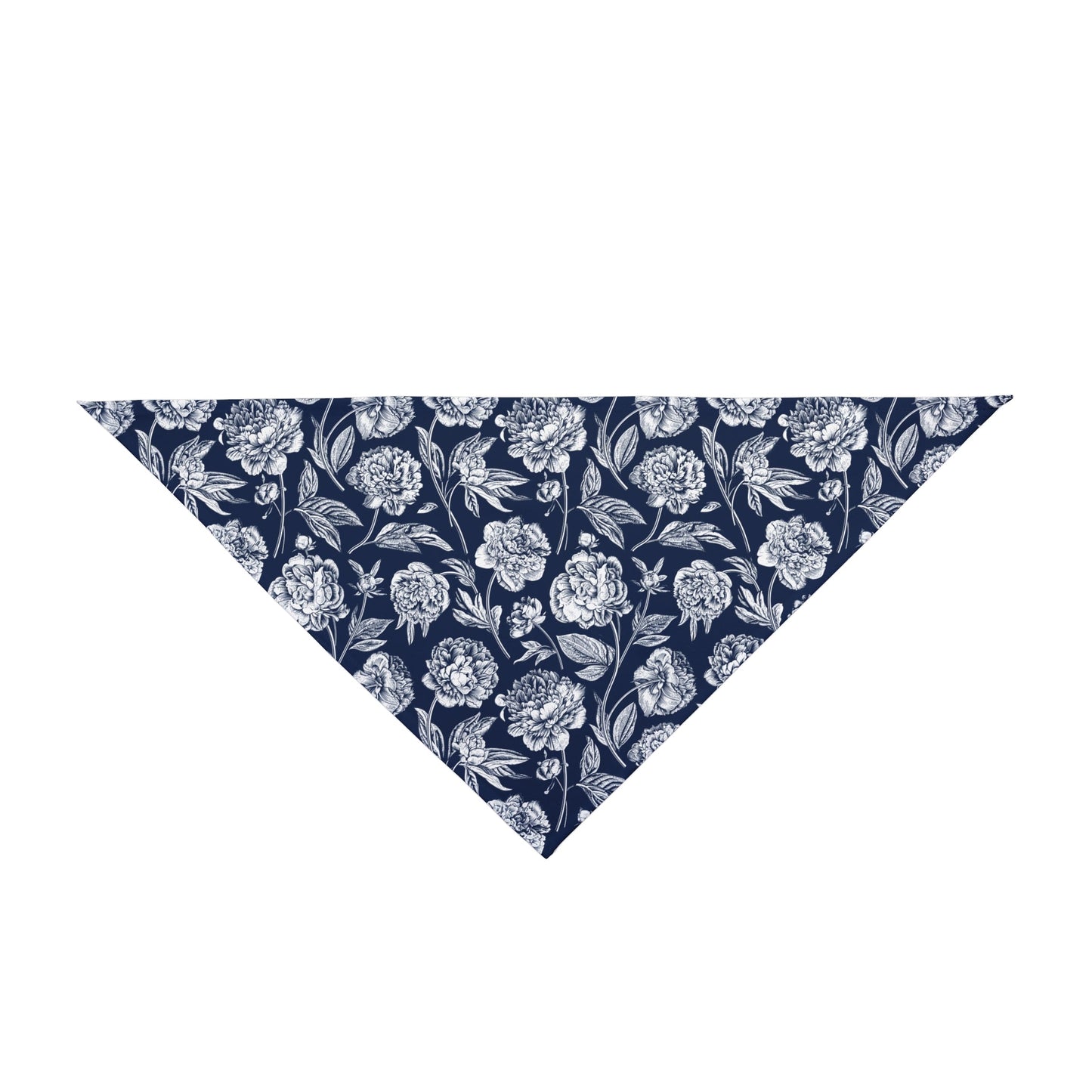 Pet Bandana | Navy & White | Peony