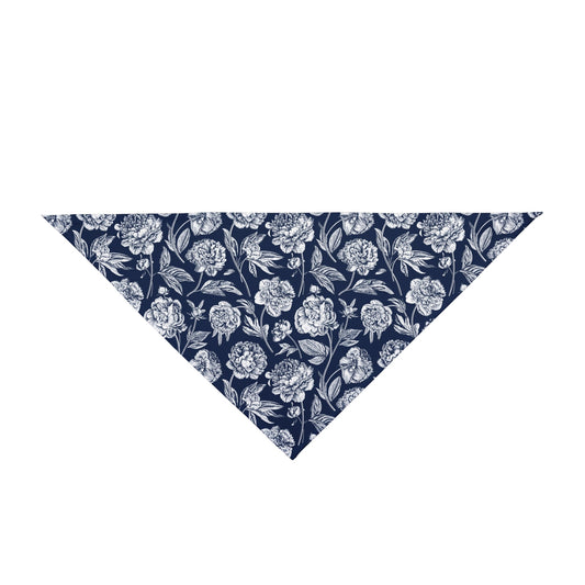 Pet Bandana | Navy & White | Peony