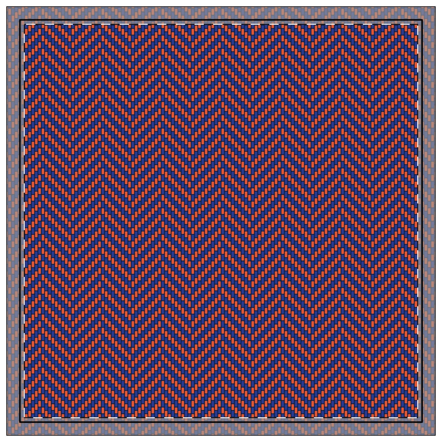 Napkins | Bright Blue & Orange | Herringbone