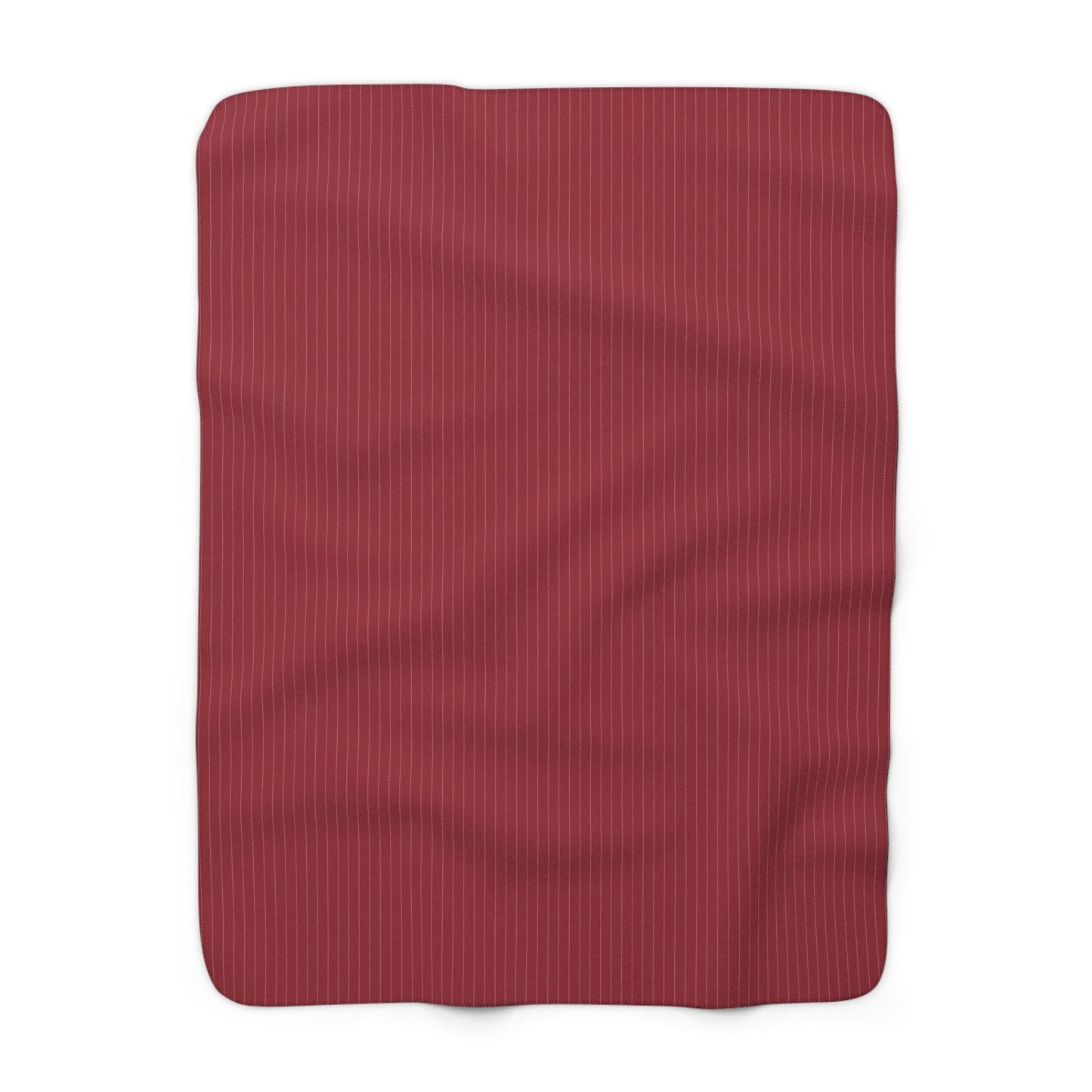 Sherpa Blanket | Maroon & White | Pinstripe