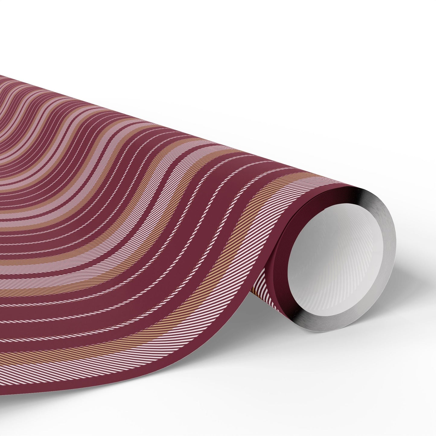 Gift Wrap | Maroon & Gold | Stripe