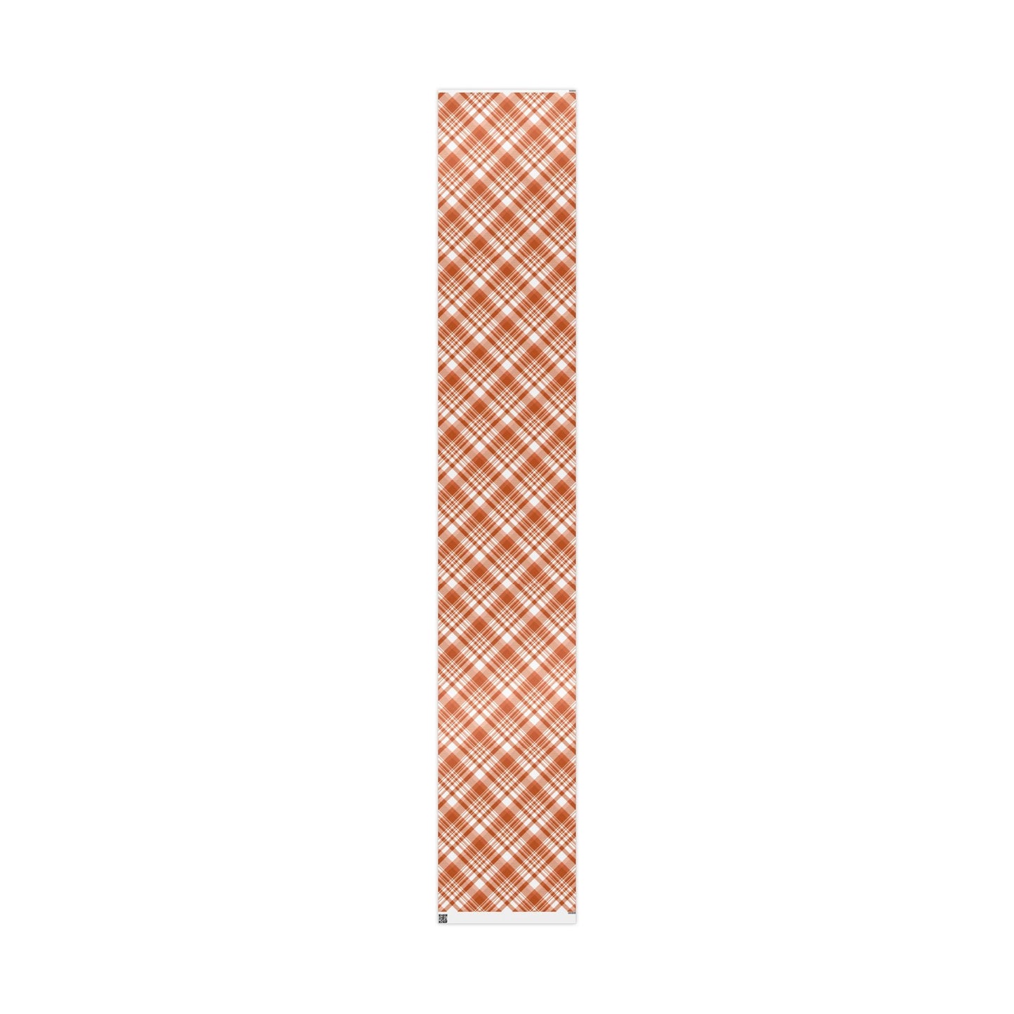 Gift Wrap | Dark Orange & White | Tartan