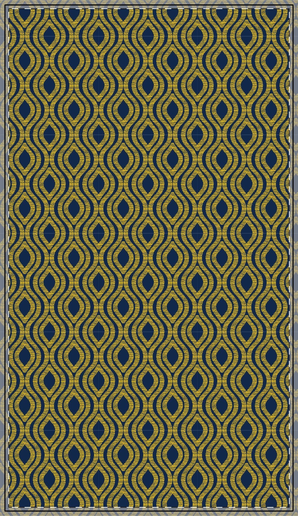 Tablecloth | Yellow & Blue | Ogee