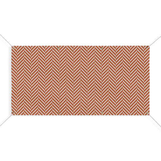 Banner | Dark Orange & White | Herringbone