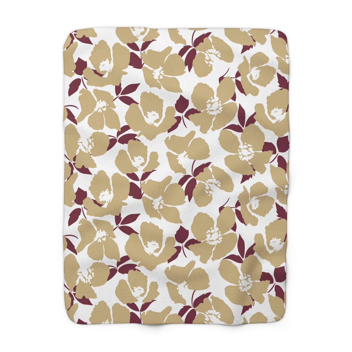 Sherpa Blanket | Maroon & Gold | Poppy