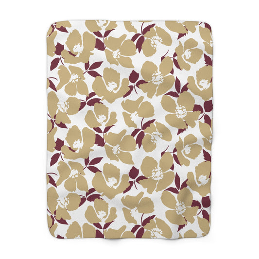 Sherpa Blanket | Maroon & Gold | Poppy