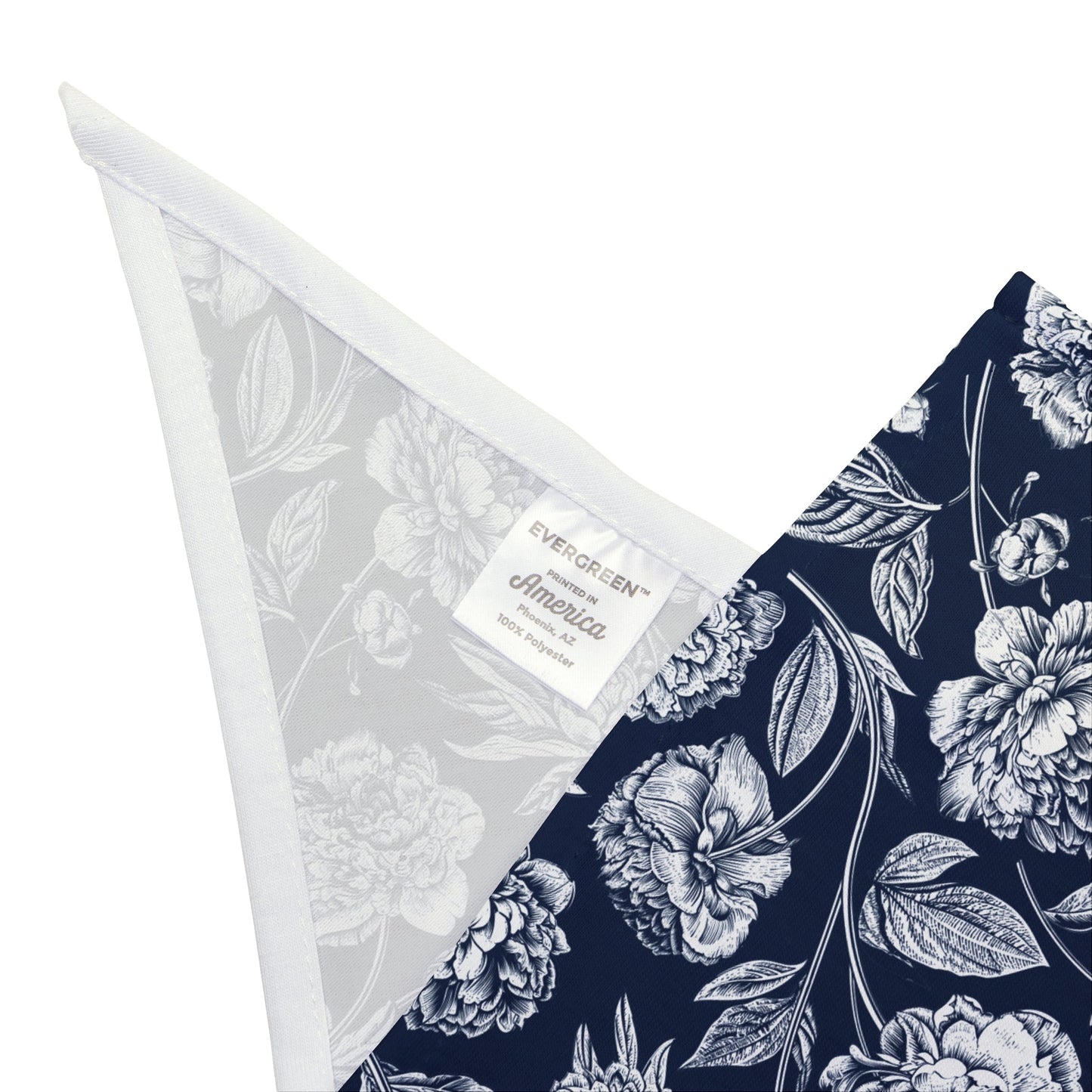 Pet Bandana | Navy & White | Peony