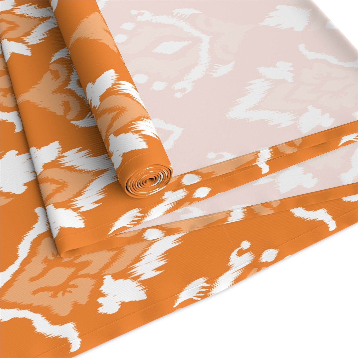 Table Runner | Orange & White | Ikat
