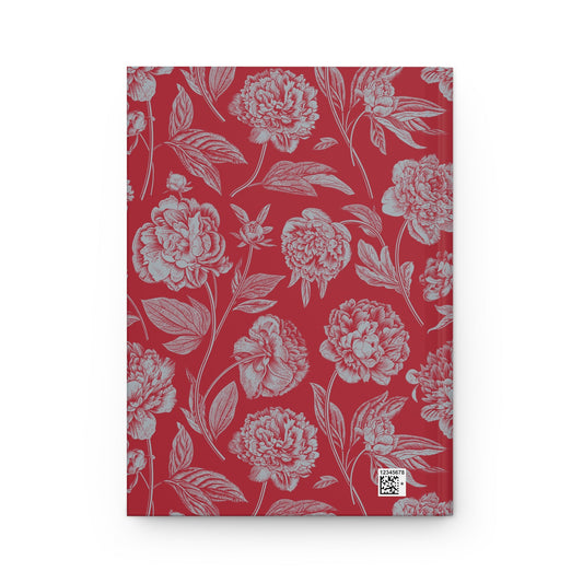 Journal | Red & Gray | Peony