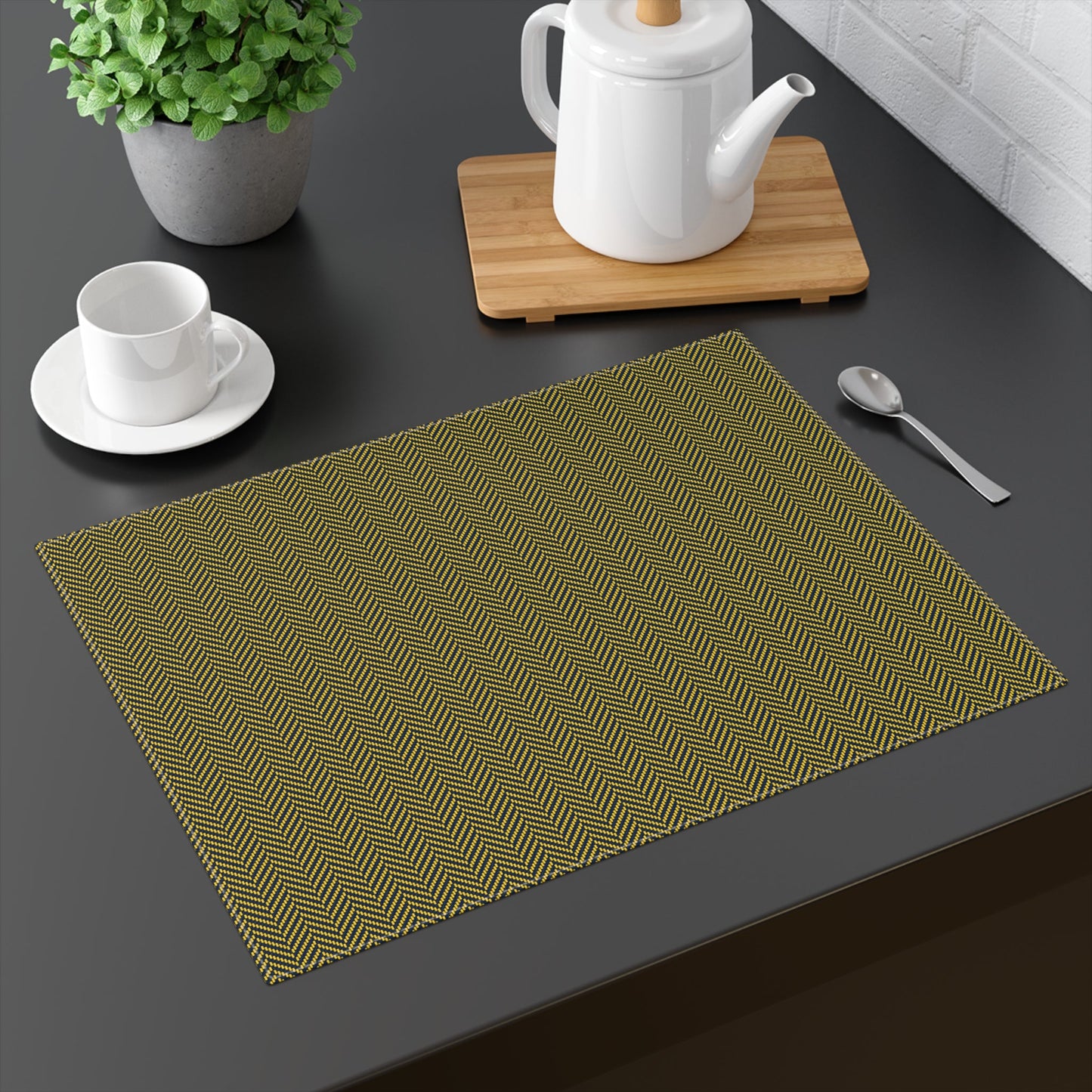 Placemat | Yellow & Blue | Herringbone