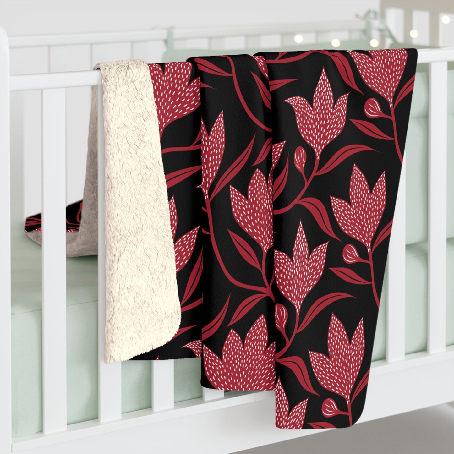 Sherpa Blanket | Red & Black | Magnolia
