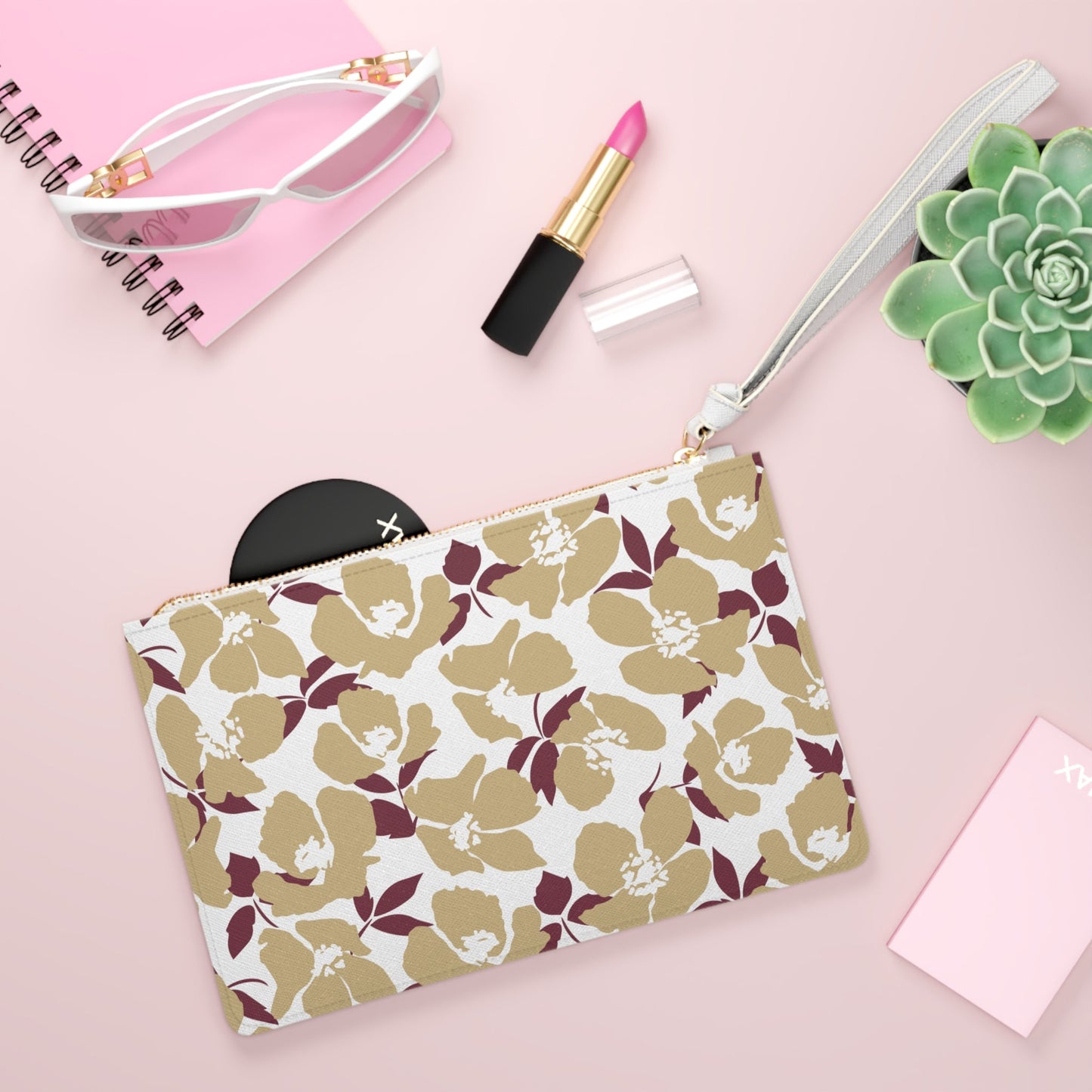 Clutch Bag | Maroon & Gold | Poppy