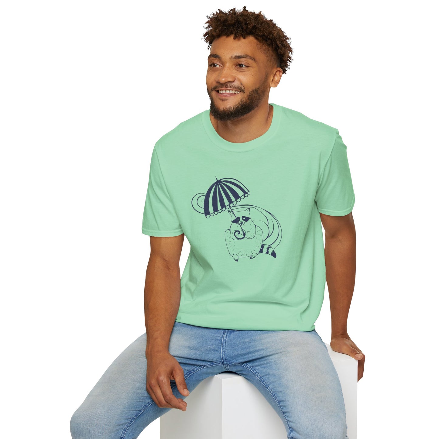 NYP Adult Tee | Raccoon Umbrella